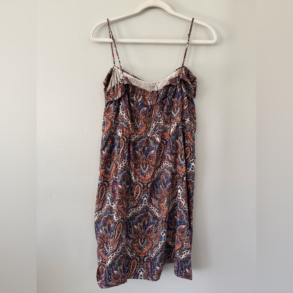 J Crew Silk Paisley Ruffle Mini Dress - Picture 7 of 7